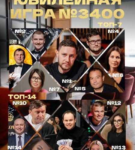 ЮБИЛЕЙНАЯ ИГРА 3400